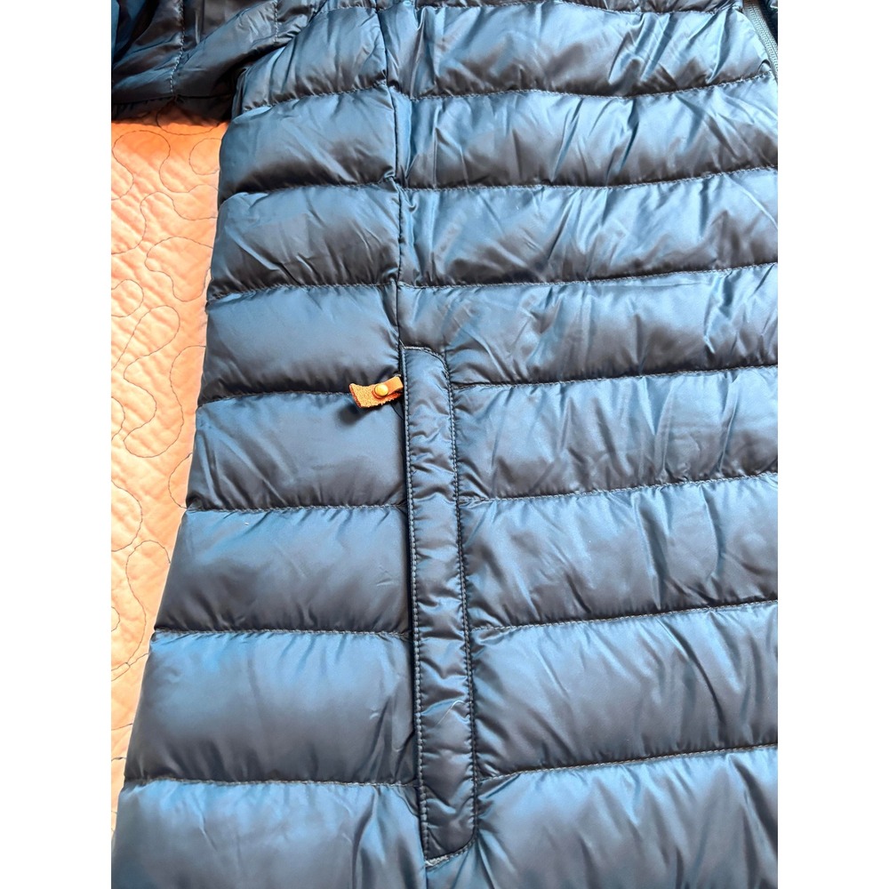 Fjallraven Snow Flake Parka Deep Sea Blue Down Puffer Coat Womens Medium - Picture 2 of 7